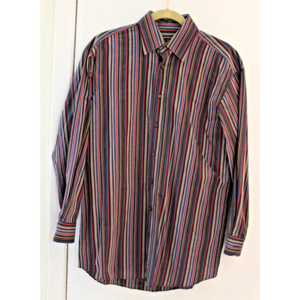 Etro Multicolor Striped Long Sleeve Button Down Shirt Colorful sz. 38